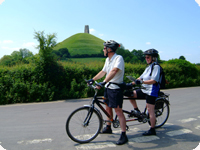 cycling near the old oaks at glastonbury