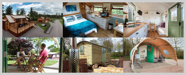 glamping accommodation near Glastonbury in Somerset